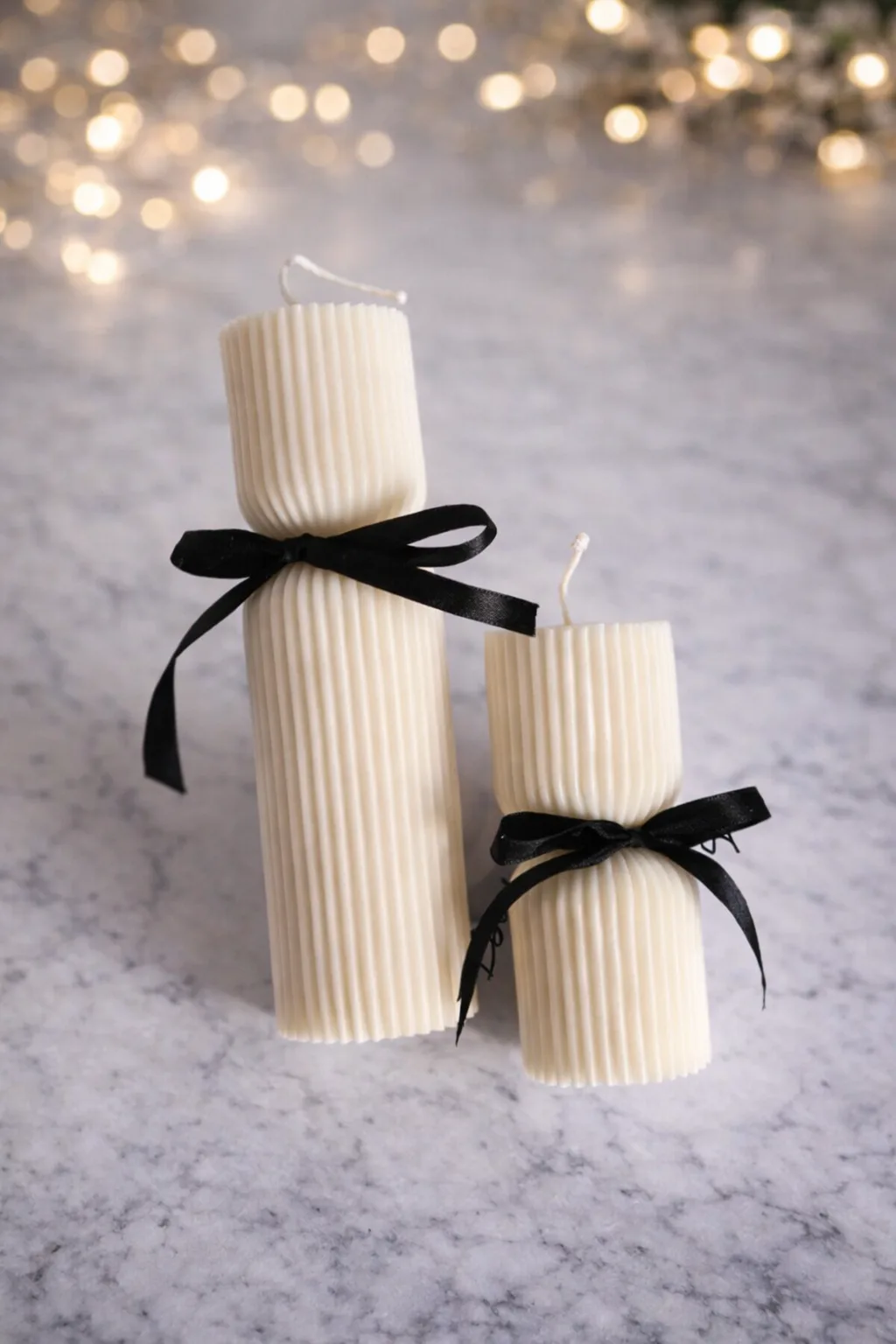 Ribbed Pillar Statement Candle 
